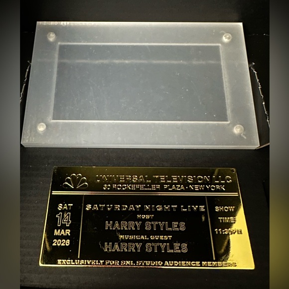Harry Styles Other - Harry Styles Saturday Night Live Engraved Golden Ticket - LIMITED EDITION